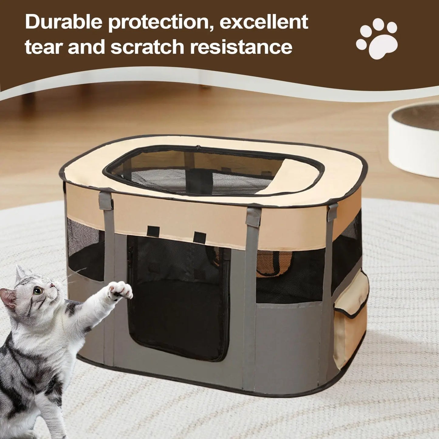 Pet Fence Dog Enclosure Foldable Puppy Playpen Portable Pet Tent Large Enclosure Summer Pet Tent for Outdoor and Indoor