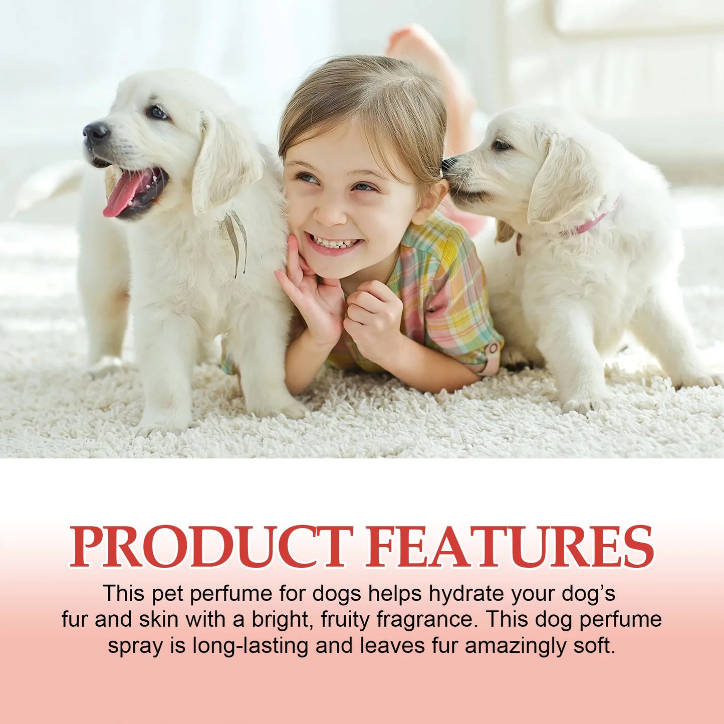 Pet Odor Eliminator Spray - Long-Lasting Clean Deodorant for Dogs & Cats Liquid Fragrance Body Odor Removal Smell