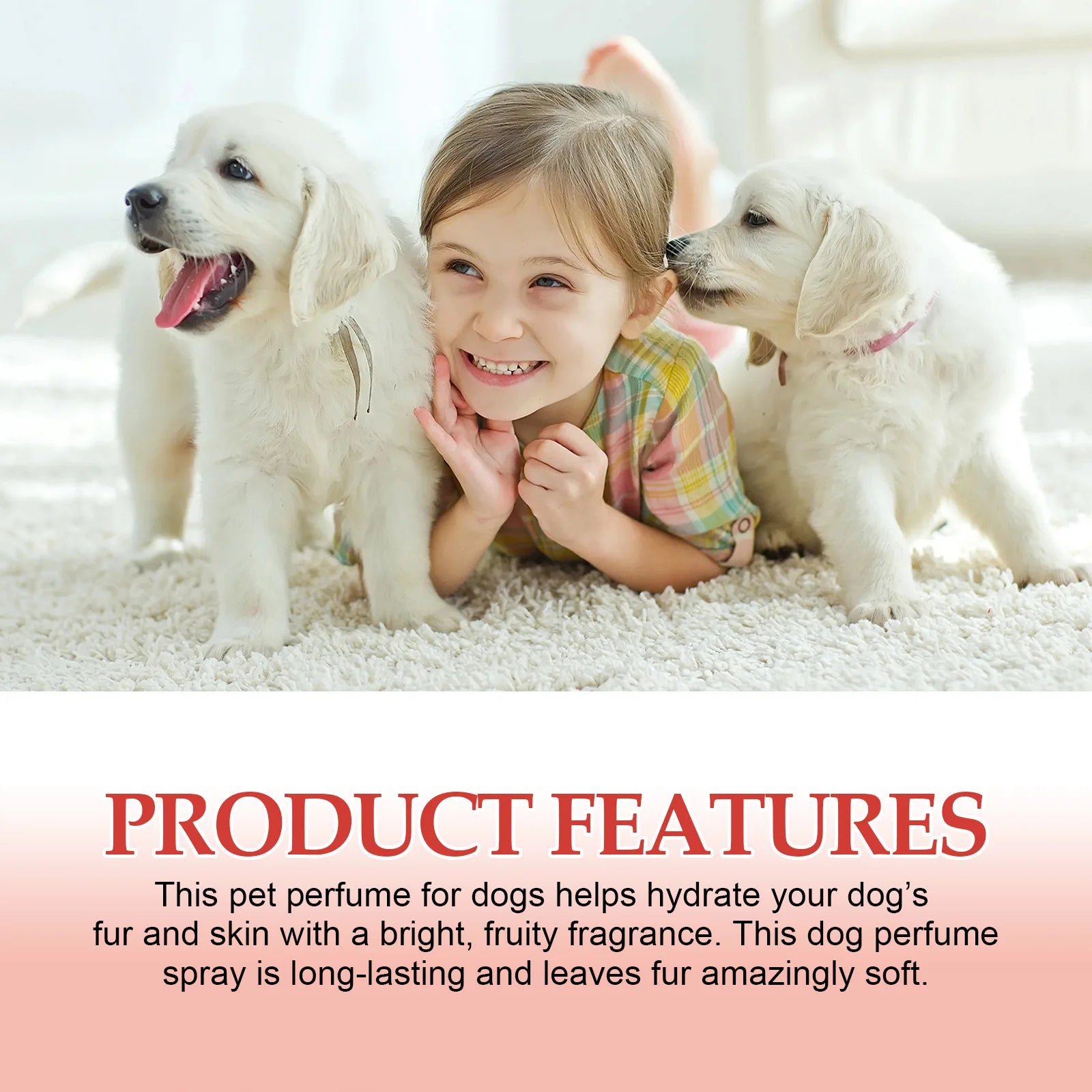 Pet Odor Eliminator Spray - Long-Lasting Clean Deodorant for Dogs & Cats Liquid Fragrance Body Odor Removal Smell
