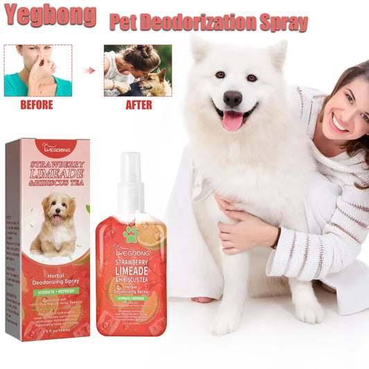 Pet Odor Eliminator Spray - Long-Lasting Clean Deodorant for Dogs & Cats Liquid Fragrance Body Odor Removal Smell