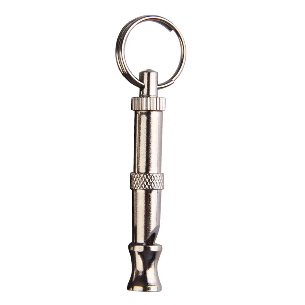 1Pc Silver/Black Two-Tone Ultrasonic Flute Dog Whistles for Training Sound Whistle Supersonic Obedience Pet Puppy Dog Whistles