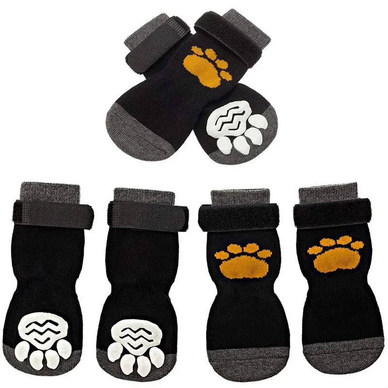 Non-Slip Waterproof Pet Socks Shoes Outdoor Pet Anti-Slip Paw Protectors Adjustable Straps All Dog Boots Footwear Accessories
