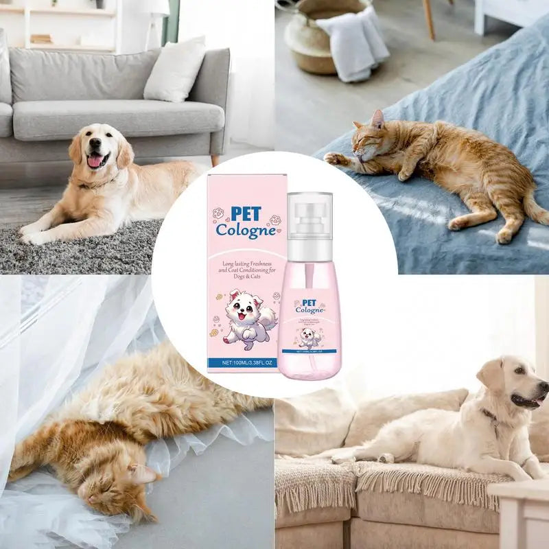 Deodorizing Dog Spray Mild Kitten Odor Removal Natural Deodorizer Perfume Spray for Dogs and Cats Long-Lasting Odor Control