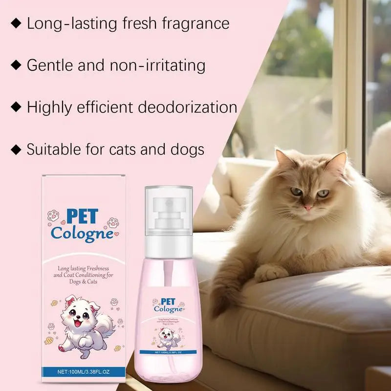 Deodorizing Dog Spray Mild Kitten Odor Removal Natural Deodorizer Perfume Spray for Dogs and Cats Long-Lasting Odor Control