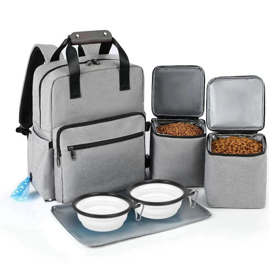 4 Set Dog Travel Bag Multi-Function Pet Organizer Backpack Cat Dogs Outdoor Camping Food Large Capacity Storage Tote Bags