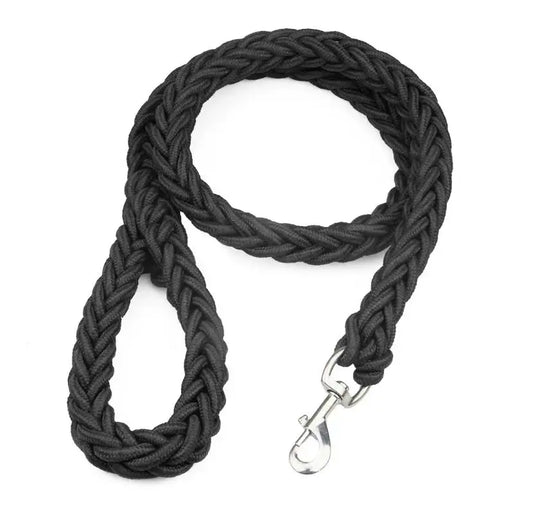 Large Dog Leash Nylon Braided Traction Rope Pet Walking Thick Hand Rope for Bulldog Rottweiler Hound Dogs Accessories