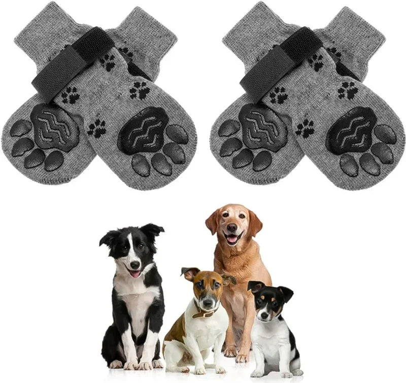 Non-Slip Waterproof Pet Socks Shoes Outdoor Pet Anti-Slip Paw Protectors Adjustable Straps All Dog Boots Footwear Accessories