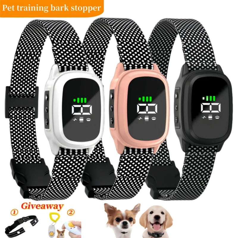 Automatic anti Barking Dog Collar, Rechargeable Bark Stopper, Stop Barkin, Electric Training Collar for Dog