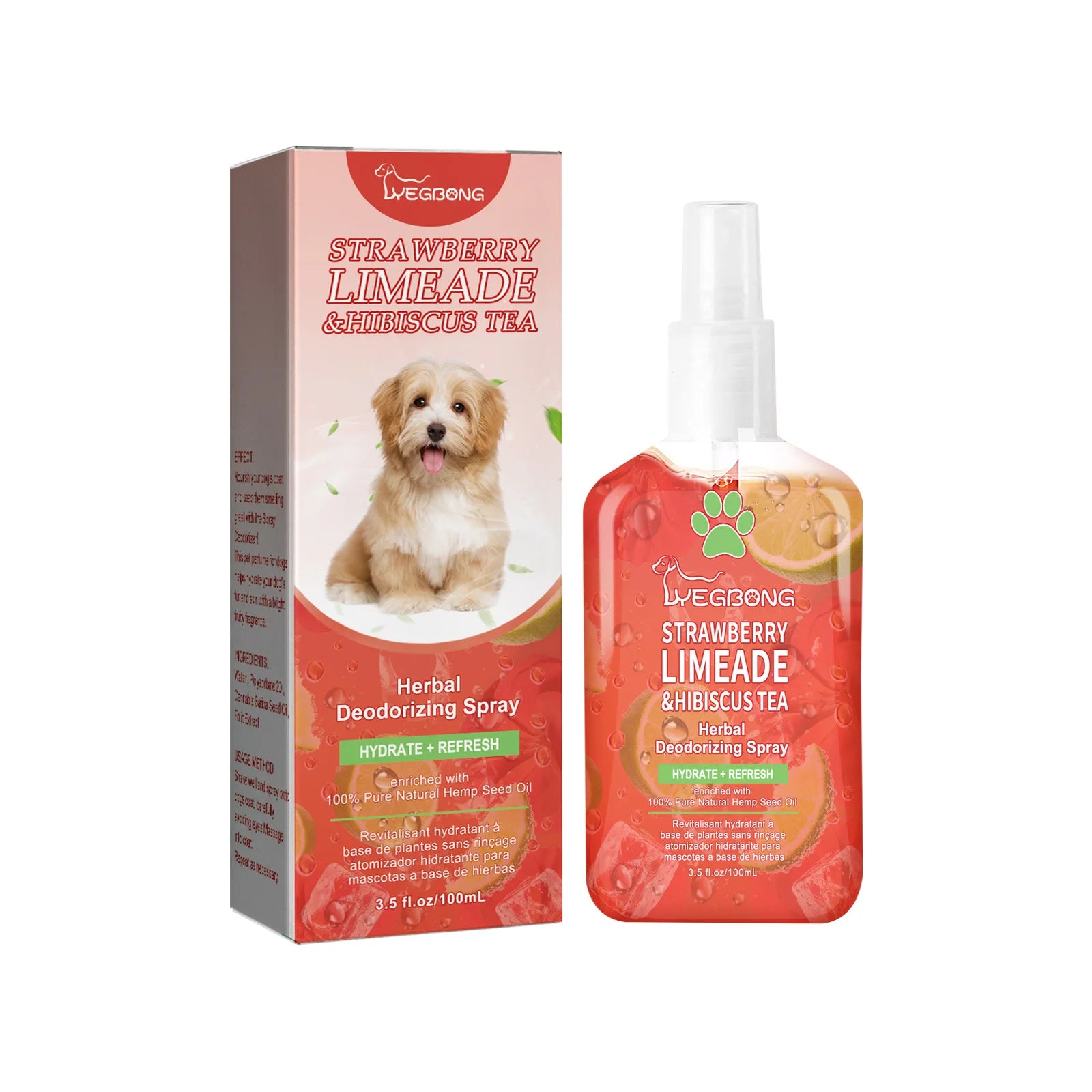 Pet Odor Eliminator Spray - Long-Lasting Clean Deodorant for Dogs & Cats Liquid Fragrance Body Odor Removal Smell