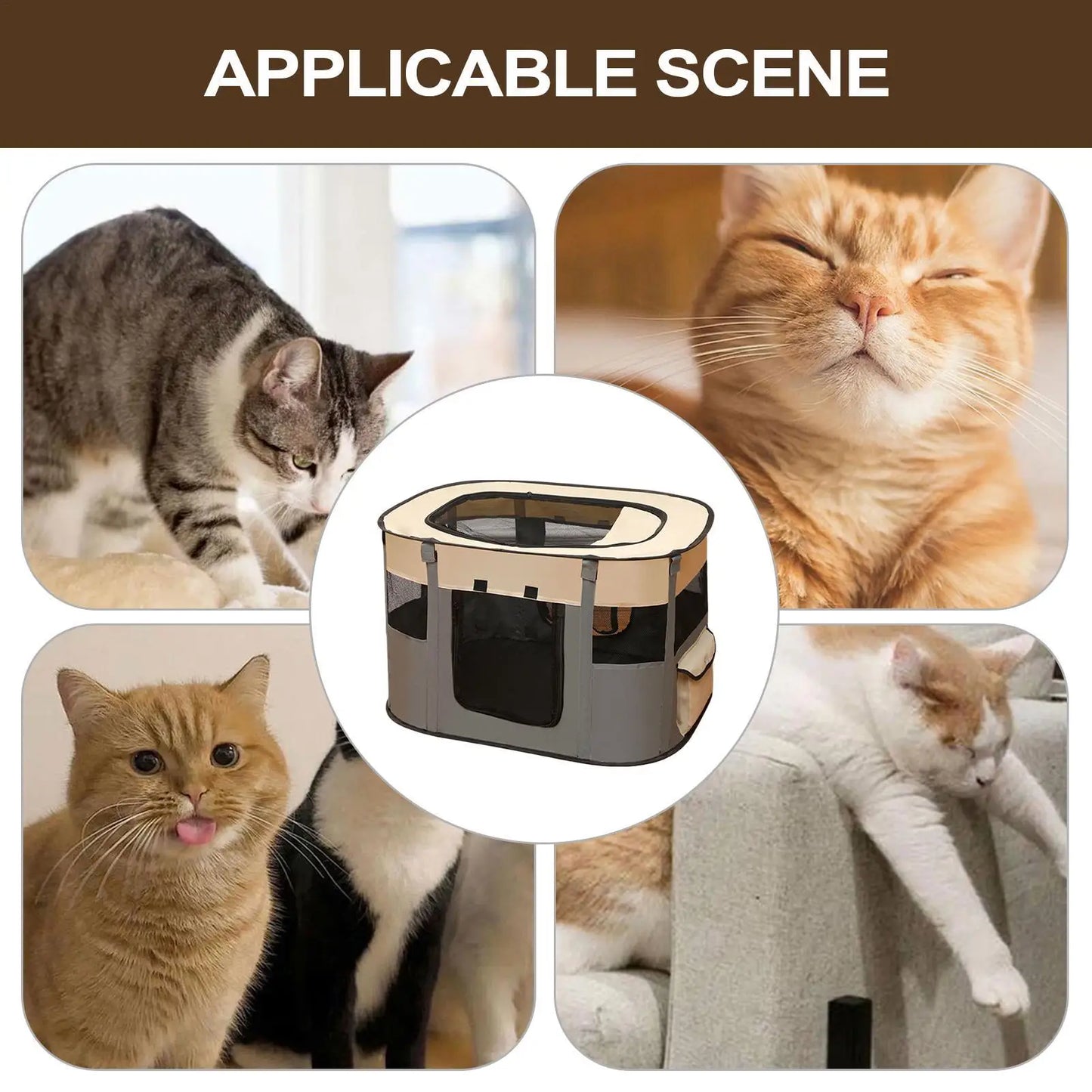 Pet Fence Dog Enclosure Foldable Puppy Playpen Portable Pet Tent Large Enclosure Summer Pet Tent for Outdoor and Indoor