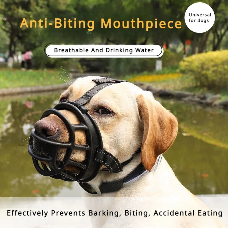Soft Silicone Big Dog Muzzle Anti-Biting Adjustable Muzzles Dogs Harness for Small Medium Large Doberman Bulldog Collar Supplies