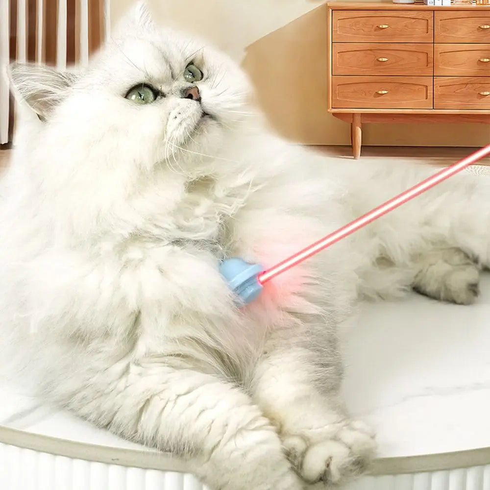 Funny Automatic Laser Cat Toy Bell Shaped Self Entertainment Cat Laser Collar Bite Resistant Cat Teaser Toy Interactive Play