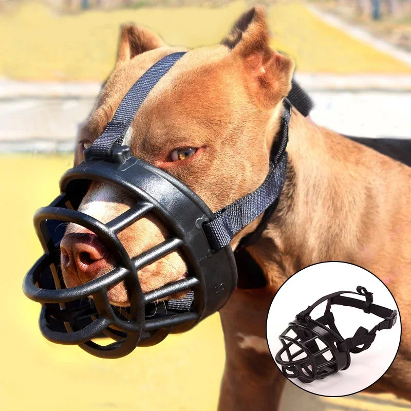Soft Silicone Big Dog Muzzle Anti-Biting Adjustable Muzzles Dogs Harness for Small Medium Large Doberman Bulldog Collar Supplies